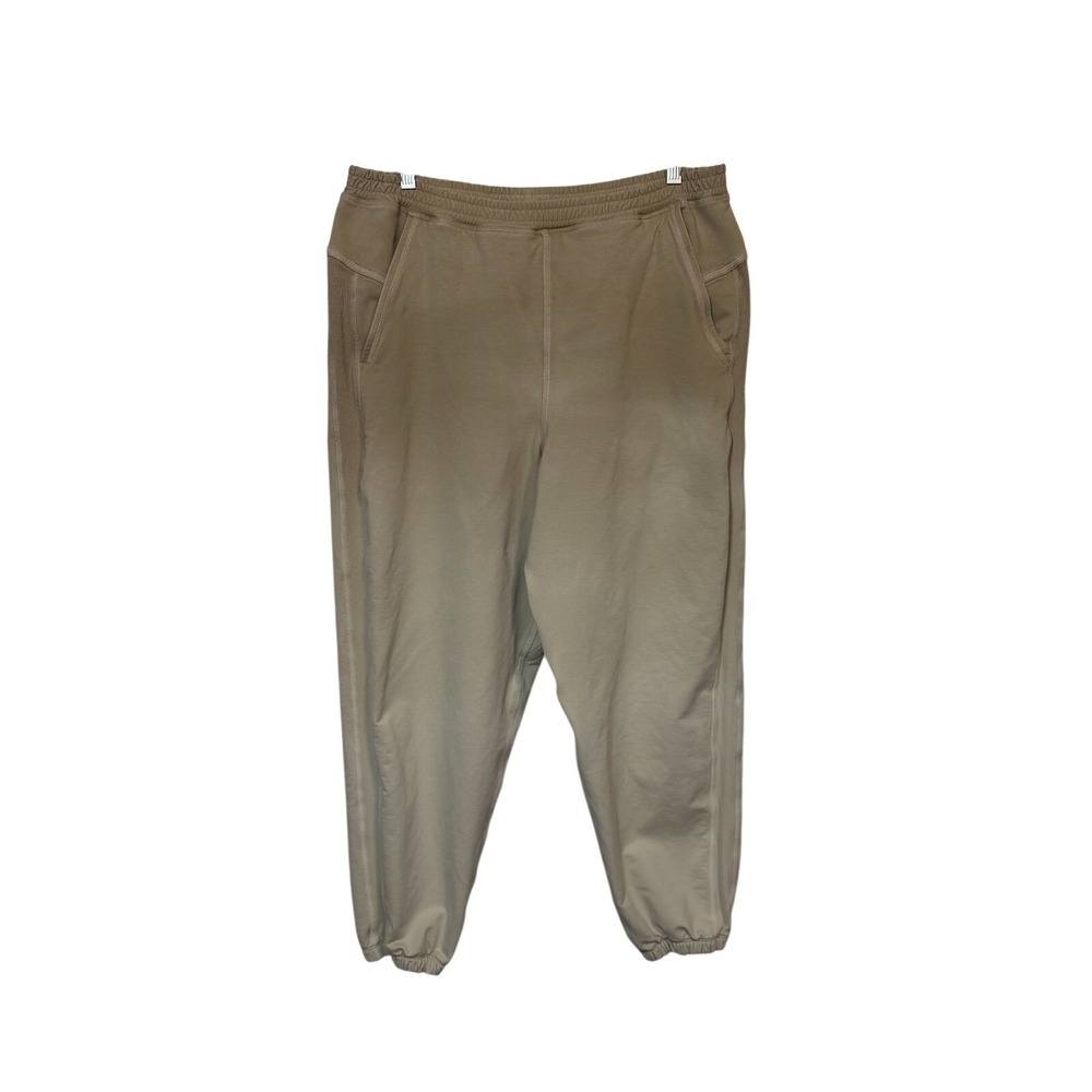 Lululemon Jogger Pants Mens XL Tan Khaki Ombre Relaxed Fit Elastic Cuff
